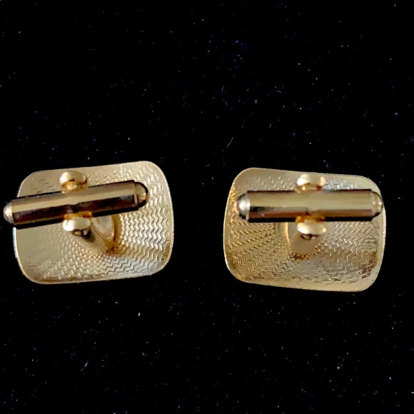 Cufflinks With Star Pattern & Space For Initials - Picture 6 of 9